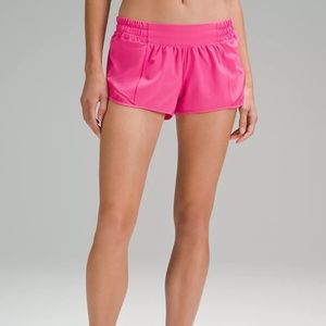 Lulu Lemon Sonic Pink Hotty Hot 2.5 Shorts